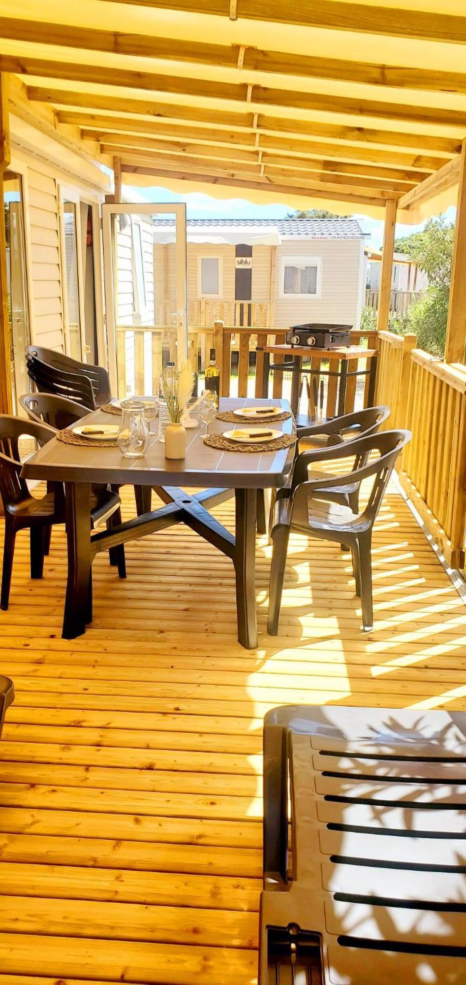 Mobil-Home Le Cocon Fun Pass Non Inclus Canet-en-Roussillon Buitenkant foto